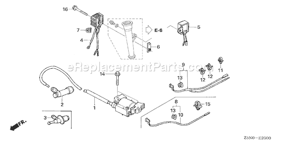 Honda GXV340UT2 (Type DNG4)(VIN# GJACT-1000001) Small Engine Page K Diagram