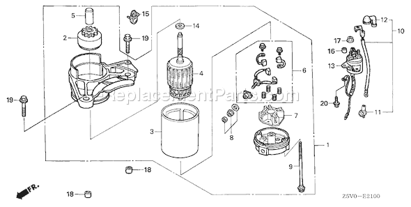 Honda GXV390UT1 (Type DAU)(VIN# GJADT-1000001) Small Engine Page P Diagram