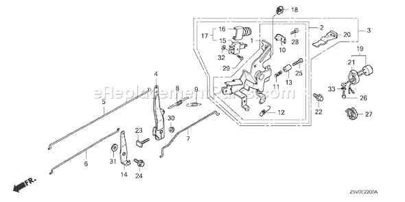 Honda GXV390UT1 (Type DAU)(VIN# GJADT-1000001) Small Engine Page D Diagram