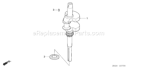 Honda GXV520U (Type QRA4)(VIN# GJACK-1000001) Small Engine Page E Diagram