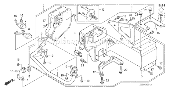 Honda GXV530R (Type QRA5)(VIN# GJAEK-1000001) Small Engine Page L Diagram