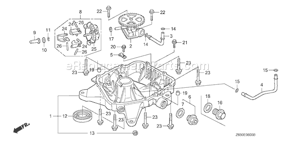 Honda GXV530R (Type QRA5)(VIN# GJAEK-1000001) Small Engine Page M Diagram