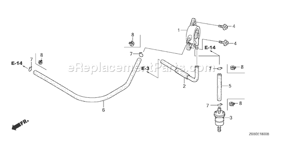 Honda GXV530R (Type QRA5)(VIN# GJAEK-1000001) Small Engine Page I Diagram