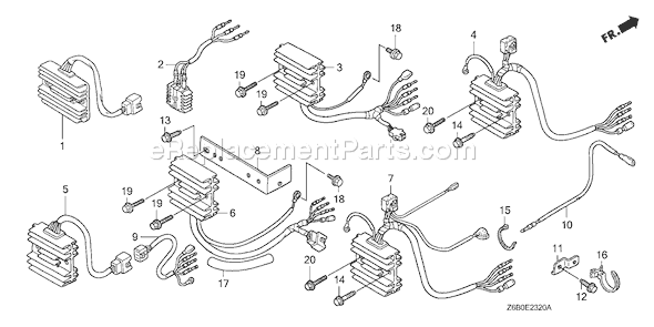 Honda GXV530U (Type EXA1)(VIN# GJAEK-1000001) Small Engine Page O Diagram