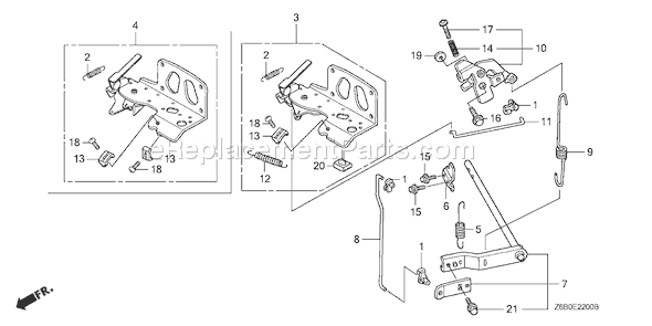 Honda GXV530U (Type QRA5)(VIN# GJAEK-1000001) Small Engine Page C Diagram