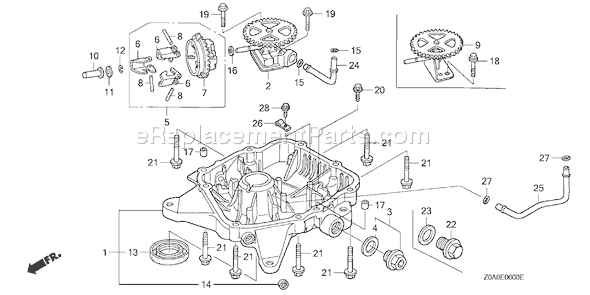 Honda GXV530 (Type EXA1)(VIN# GJARM-1000001-1069999) Small Engine Page M Diagram