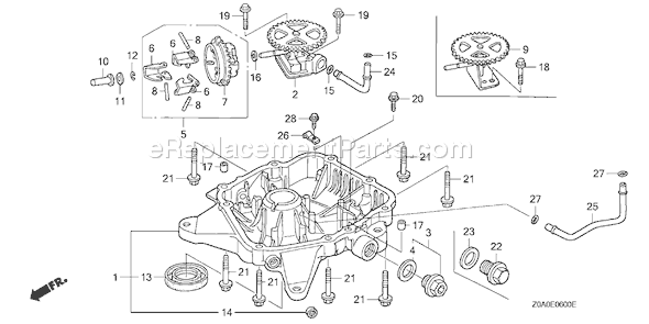 Honda GXV530 (Type PXA1)(VIN# GJARM-1000001-1069999) Small Engine Page M Diagram