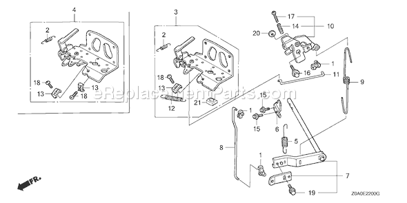 Honda GXV530 (Type QRA5)(VIN# GJARM-1000001-1069999) Small Engine Page C Diagram