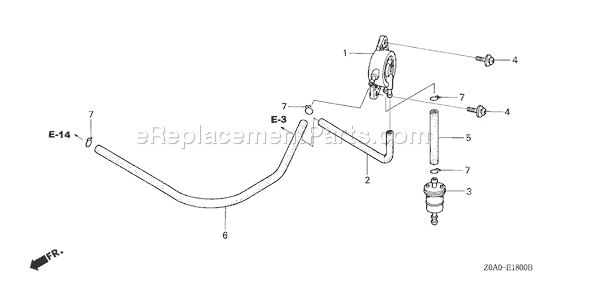 Honda GXV530 (Type QRA5)(VIN# GJARM-1000001-1069999) Small Engine Page I Diagram