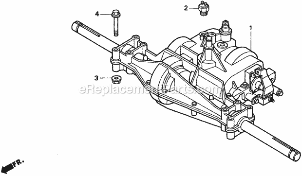 Honda H1011R (Type SA)(VIN# MZAW-6000001) Riding Mower Transmission Case Diagram
