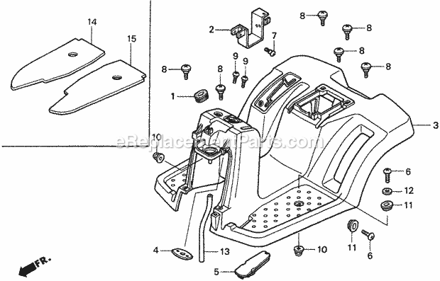 Honda H2113 (Type HDA)(VIN# MZBF-6200001) Lawn Tractor Platform Diagram