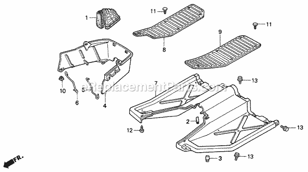 Honda H4013 (Type SAN/B)(VIN# GJAA-1000001-9999999) Lawn Tractor Page AH Diagram