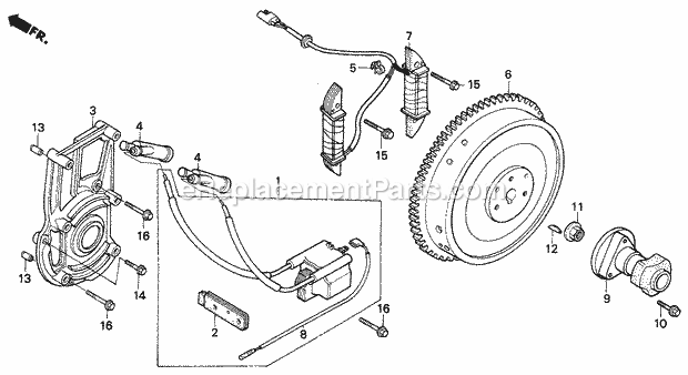 Honda H4514H (Type HSA/B)(VIN# GA01-1100001-9999999) Lawn Tractor Page K Diagram