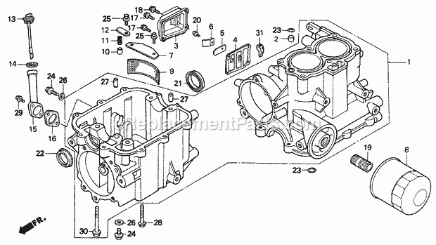 Honda H4514H (Type HSA/B)(VIN# GA01-1100001-9999999) Lawn Tractor Page C Diagram
