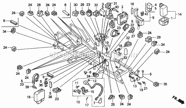 Honda H4514H (Type HSA/C)(VIN# GA01-1100001-9999999) Lawn Tractor Page AE Diagram