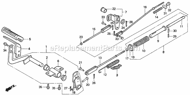 Honda H4514H (Type HSA/C)(VIN# GA01-1100001-9999999) Lawn Tractor Page AG Diagram