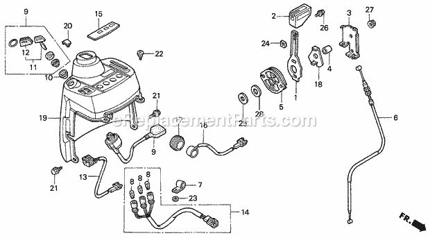 Honda H4518H (Type HSA/A)(VIN# GAAD-1000001-9999999) Lawn Tractor Page AG Diagram