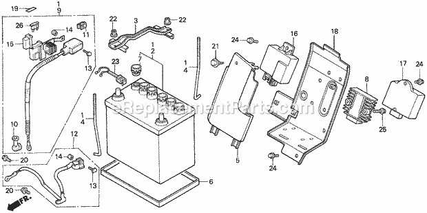 Honda H5013 (Type A2/D)(VIN# GCAA-2000001-9999999) Multi Purpose Tractor Page AF Diagram