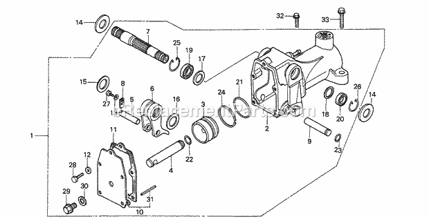 Honda H5013 (Type A2/D)(VIN# GCAA-2000001-9999999) Multi Purpose Tractor Page AU Diagram