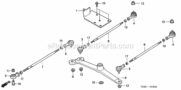 Honda H5518 (Type A2/B)(VIN# GAAD-1000001-1016931) Multi Purpose Tractor Page Q Diagram