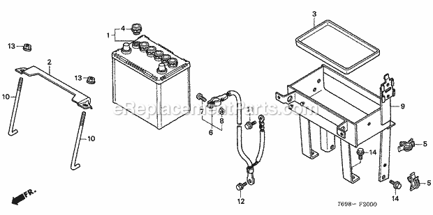 Honda H5518 (Type A2/B)(VIN# GAAD-1000001-1016931) Multi Purpose Tractor Page AI Diagram