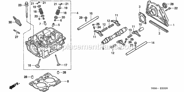 Honda H5518 (Type A2/C)(VIN# GAAD-1000001-1016931) Multi Purpose Tractor Page B Diagram