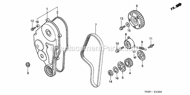 Honda H5518 (Type A2/C)(VIN# GAAD-1000001-1016931) Multi Purpose Tractor Page H Diagram