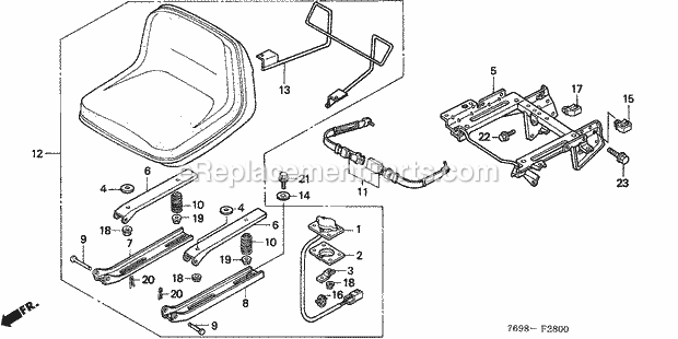 Honda H5518 (Type A4/D)(VIN# GAAD-1000001-1016931) Multi Purpose Tractor Page AQ Diagram