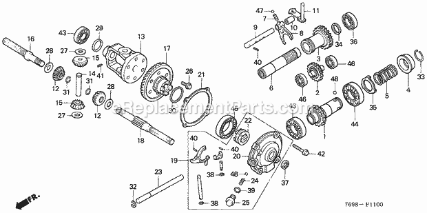 Honda H5518 (Type NA4/B)(VIN# GAAD-1000001-1016931) Multi Purpose Tractor Page X Diagram