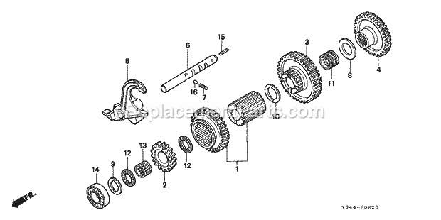 Honda H6522 (Type A4H/A)(VIN# GRB-1000001-1006713) Compact Tractor Page AG Diagram