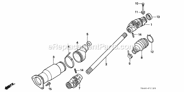 Honda H6522 (Type A4H/A)(VIN# GRB-1000001-1006713) Compact Tractor Page AM Diagram