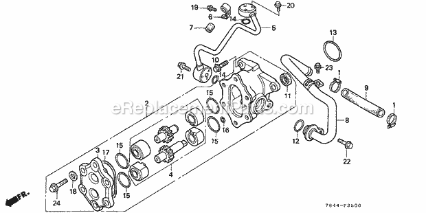 Honda H6522 (Type A4H/A)(VIN# GRB-1000001-1006713) Compact Tractor Page AY Diagram