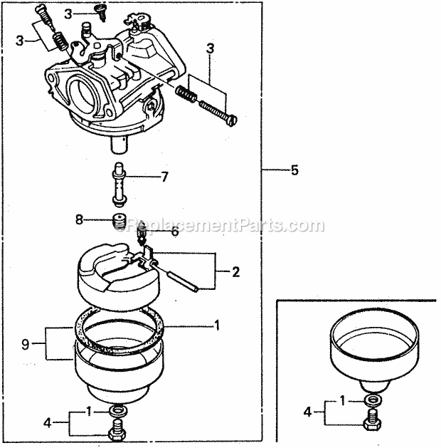 Honda HR21 (Type PDA)(VIN# GV150-2013842-2090532) Lawn Mower Carburetor Diagram