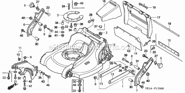 Honda HRM215K3 (Type SDA)(VIN# MZBB-6400001 to MZBB-6499999) Lawn Mower Cutter Housing Diagram