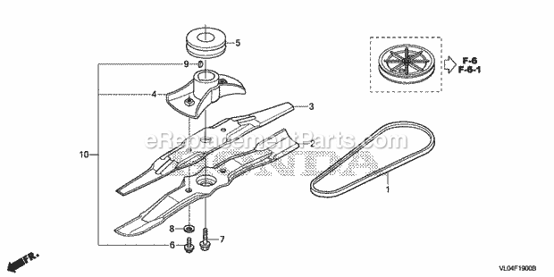 Honda HRR216K7 (Type PDAA)(VIN# MZCG-8200001) Lawn Mower Rotary Blade (1) Diagram
