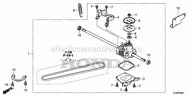 Honda HRR216K8 (Type VYAA)(VIN# MZCG-8400001) Lawn Mower Transmission (2) Diagram