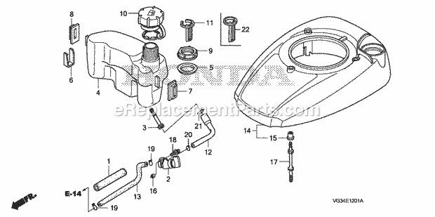 Honda HRS216K3 (Type PDAA)(VIN# MZBZ-6370001 to MZBZ-6399999) Lawn Mower Fan Cover (2) Diagram