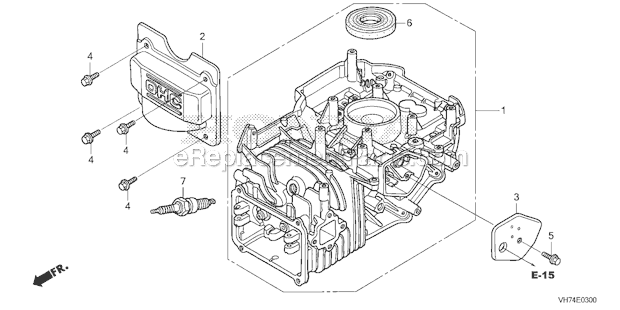 Honda HRX217K3 (Type HYA)(VIN#MAGA 2020001) Lawn Mower Cylinder Diagram