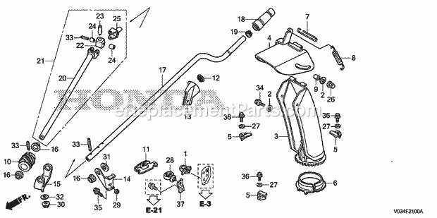 Honda HS1132 (Type TAS)(VIN# GC05-2000001-3599999) Snow Blower Chuter Diagram
