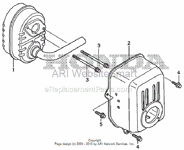 Honda HS520 (Type AS)(VIN# SZBG-6000001 to SZBG-6099999) Snowblower Muffler Diagram