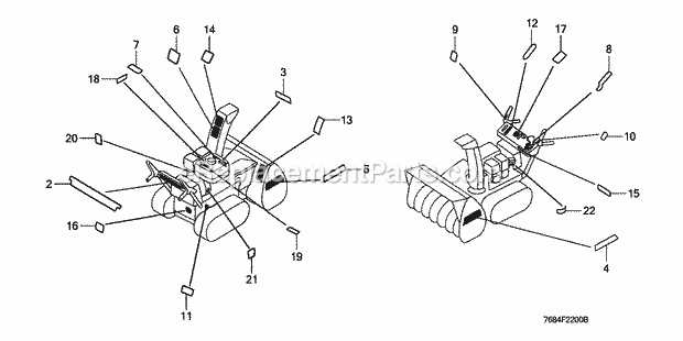 Honda HS828K1 (Type WAS/A)(VIN# GC04-3000001-3945545) Snow Blower Page AE Diagram