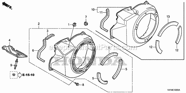 Honda HS928K1 (Type TAS)(VIN# GCBHT-1000001-9999999) Snow Blower Fan Cover Diagram