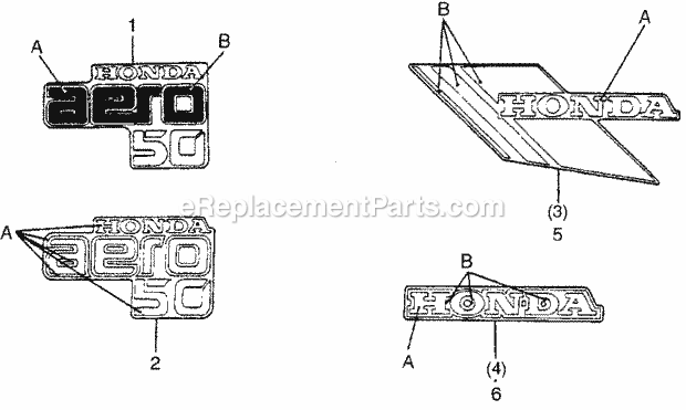 Honda NB50M (1984) Scooter Page U Diagram