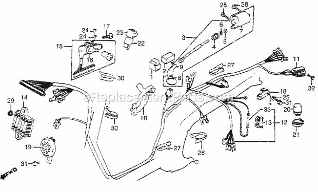 Honda NB50M (1984) Scooter Wire Harness Diagram