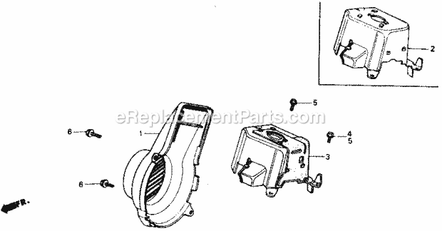 Honda NB50M (1985) Scooter Fan Cover Diagram