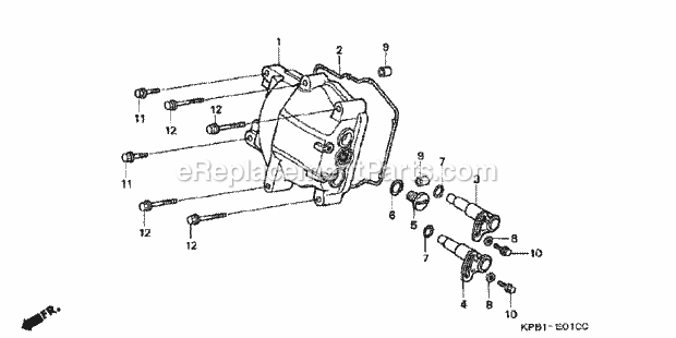 Honda NSS250A (2001) Scooter Cylinder Head Cover Diagram