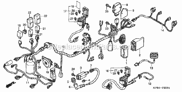 Honda NSS250A (2001) Scooter Wire Harness 2 Diagram