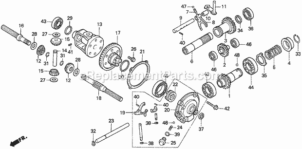 Honda RT5000 (Type A)(VIN# GC05-1000001-9999999) Multi Purpose Tractor Page X Diagram