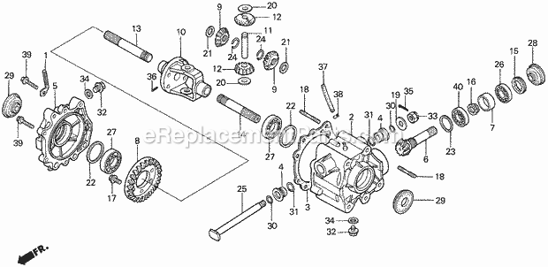 Honda RT5000 (Type A)(VIN# GC05-1000001-9999999) Multi Purpose Tractor Page AB Diagram