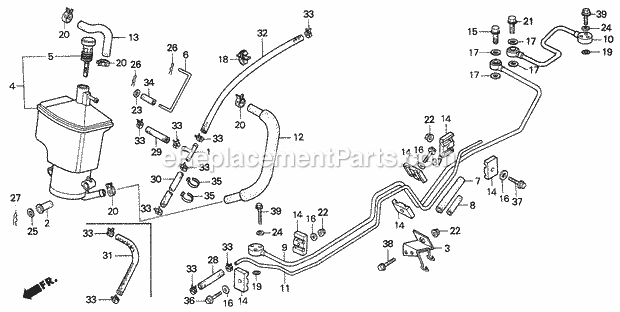 Honda RT5000 (Type A)(VIN# GC05-1000001-9999999) Multi Purpose Tractor Page AT Diagram